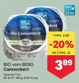 MPreis BIO vom BERG Camembert Angebot