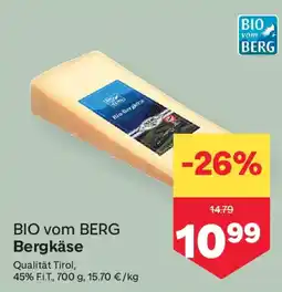 MPreis BIO vom BERG Bergkäse Angebot