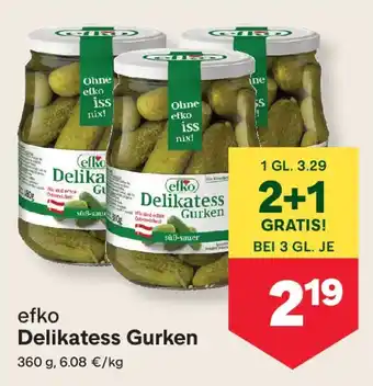MPreis efko Delikatess Gurken Angebot