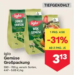 MPreis iglo Gemüse Großpackung Angebot