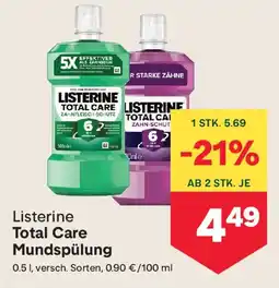 MPreis Listerine Total Care Mundspülung Angebot