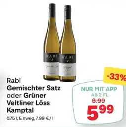 MPreis Rabl Gemischter Satz oder Grüner Veltliner Löss Kamptal Angebot