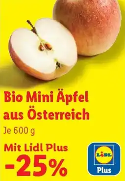 Lidl Bio Mini Äpfel aus Österreich Angebot