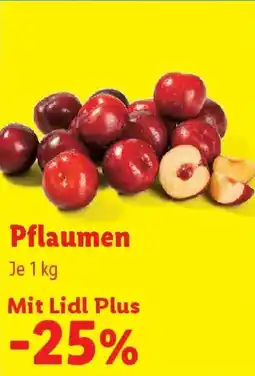 Lidl Pflaumen Angebot
