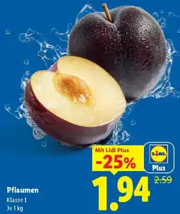 Lidl Pflaumen Angebot