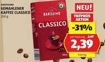Hofer Barissimo gemahlener Kaffee Classico Angebot