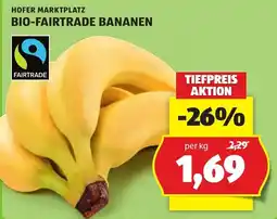 Hofer Bio-Fairtrade Bananen Angebot