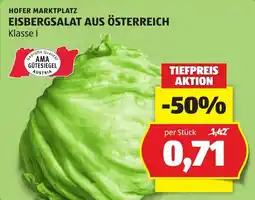 Hofer Eisbergsalat aus Österreich Angebot