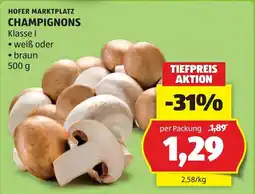 Hofer Champignons Angebot