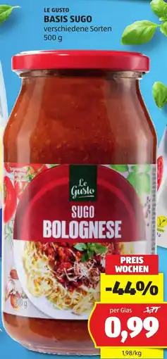 Hofer Le Gusto Sugo Bolognese Angebot