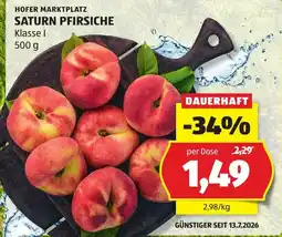 Hofer Saturn Pfirsiche Angebot