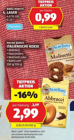 Hofer Mulino Bianco Italienische Kekse Angebot