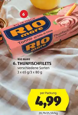 Hofer Rio Mare Thunfischfilets Angebot