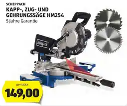 Hofer Scheppach Kapp-, Zug- und Geährungssäge HM254 Angebot