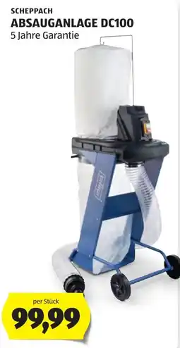 Hofer Scheppach Absauganlage DC100 Angebot