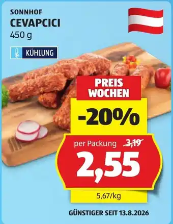 Hofer Sonnhof Cevapcici Angebot