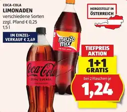 Hofer Coca-Cola Limonaden Angebot