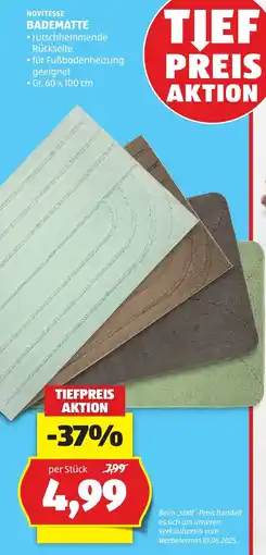Hofer Novitesse Badematte Angebot