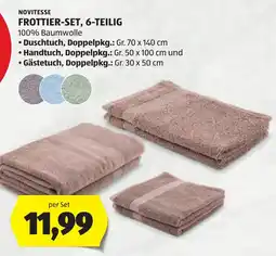 Hofer Novitesse Frottier-Set, 6-Teilig Angebot