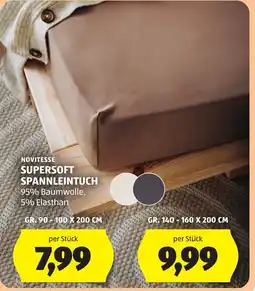 Hofer Novitesse Supersoft Spannleintuch Angebot