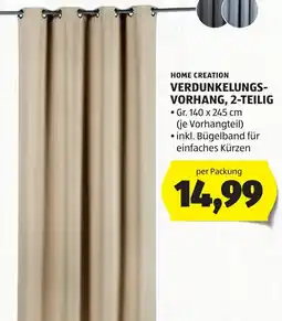 Hofer Home Creation Verdunkelungsvorhang, 2-teilig Angebot