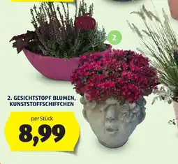 Hofer Gesichtstopf Blumen, Kunststoffschiffchen Angebot
