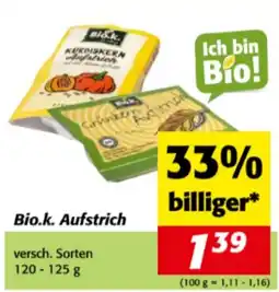 Nah&Frisch Bio.k. Aufstrich Angebot