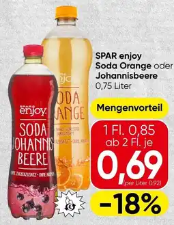 Spar SPAR enjoy Soda Orange oder Johannisbeere Angebot