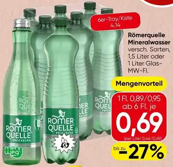 Spar Romerquelle Mineralwasser Angebot