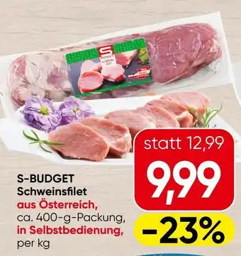 Spar S-Budget Schweinsfilet Angebot