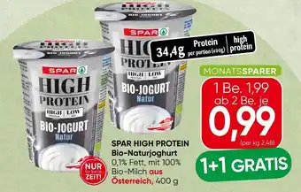 Spar SPAR High Protein Bio-Naturjoghurt Angebot