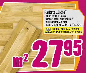 Hornbach Parkett „Eiche“ Angebot