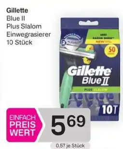 Bipa Gillette Blue II Plus Slalom Einwegrasierer Angebot