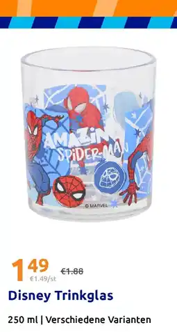 Action Disney Trinkglas Angebot