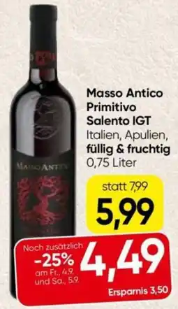 Eurospar Masso Antico Primitivo Salento IGT Angebot