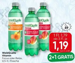 Spar WaldQuelle Vitamin Focus oder Relax Angebot