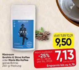 Spar Röstraum Ibrahim & Shiva Kaffee Angebot