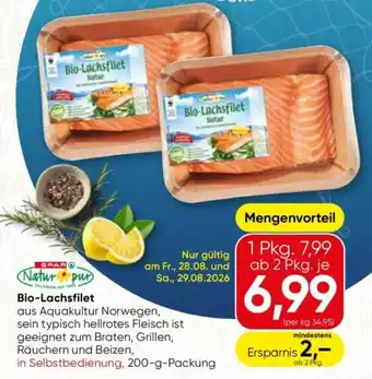 Spar Bio-Lachsfilet Natur Angebot