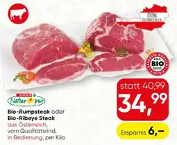 Spar SPAR Naturpur Bio-Rumpsteak oder Bio-Ribeye Steak Angebot