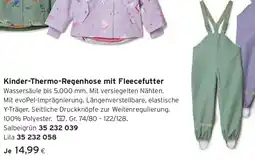 Tchibo Eduscho Kinder-Thermo-Regenhose mit Fleecefutter Angebot