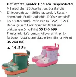 Tchibo Eduscho Gefütterte Kinder-Chelsea-Regenstiefel Angebot
