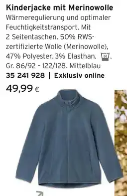 Tchibo Eduscho Kinderjacke mit Merinowolle Angebot