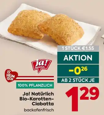 Billa Ja! Natürlich Bio-Karotten-Ciabatta Angebot