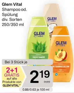 Bipa Glem Vital Shampoo od. Spülung Angebot