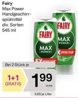 Bipa Fairy Max Power Handgeschirrspülmittel Angebot