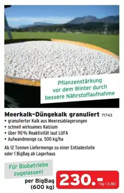 Salzburger Lagerhaus Meerkalk-Düngekalk granuliert Angebot