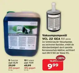 Salzburger Lagerhaus Vakuumpumpenöl VCL 22 GEA Angebot