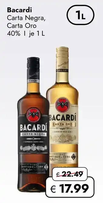 Travel FREE Bacardi Carta Negra, Carta Oro Angebot