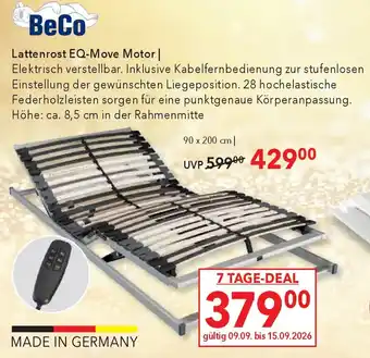 Matratzen Concord BeCo Lattenrost EQ-Move Motor Angebot