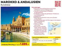 Billa Reisen MAROKKO & ANDALUSIEN Rundreise Angebot
